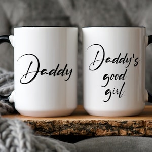 Couple Gift Mug Set - Daddy and Daddy&#39;s Good Girl Mug - DDLG Couple Gift Mug - Daddy Babygirl Couple Gift Mugs Set - Coffee Mugs Gift Set