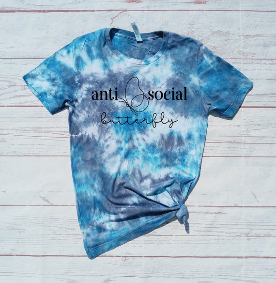 anti social tie dye shirt