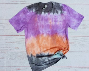 Halloween Tie Dye T-Shirt - Tie Dye Shirt - Halloween Shirt - Purple Tie Dye Shirt - TieDye Clothing - Halloween Tie Dye T-Shirt