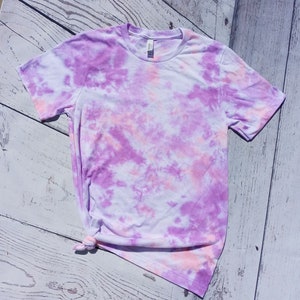 Easter Tie Dye Shirt - Tie Dye Shirt - Pink and Purple - Tie Dye T-Shirt - Blank Tie Dye Shirts - Pastel Tie Dye Shirt image 1