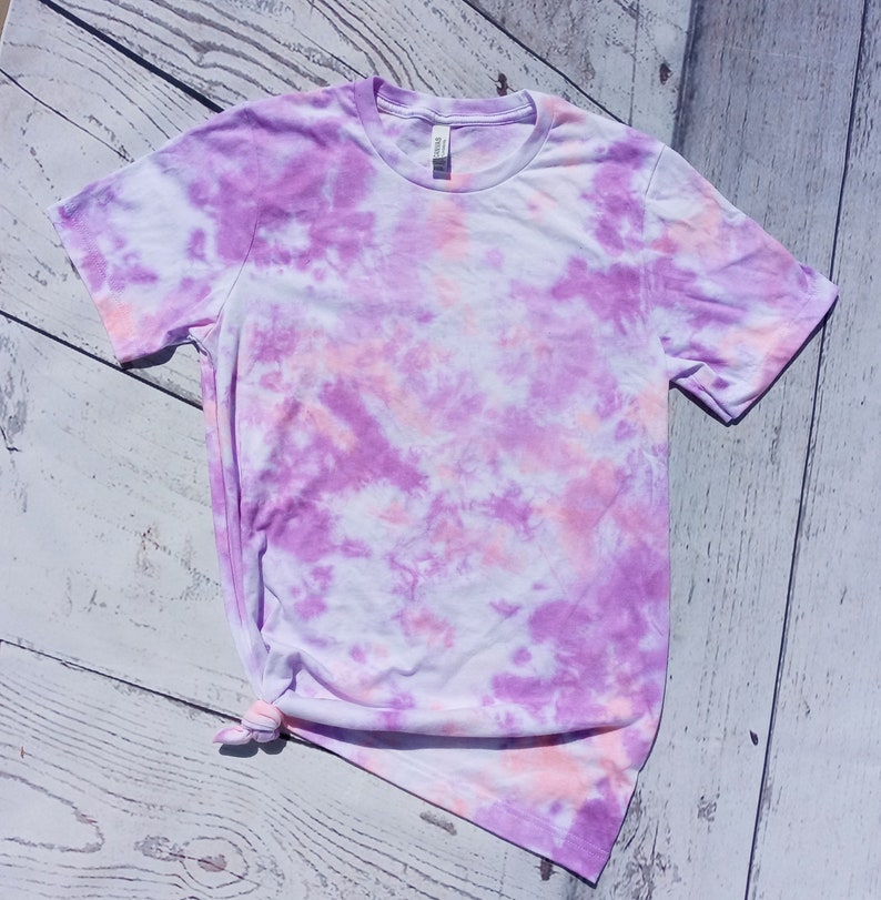 Easter Tie Dye Shirt - Tie Dye Shirt - Pink and Purple - Tie Dye T-Shirt - Blank Tie Dye Shirts - Pastel Tie Dye Shirt image 1