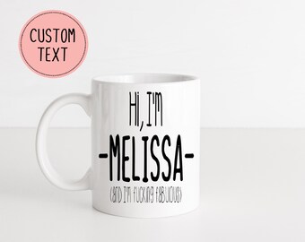 Tazza con nome divertente personalizzato, tazza "Sono fottutamente favoloso", tazza con nome personalizzato, tazza con umorismo per adulti, tazza da caffè per donne con testo personalizzato