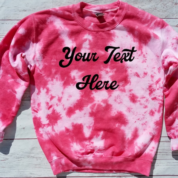 Pattern Print Tie Dye Women Crewneck Sweatshirt