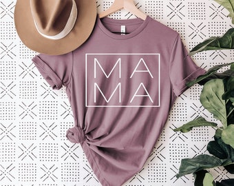 Mama Square Shirt - Future Mom - New Mom Gift -Baby Announcement Shirt - Mama Shirt - Mothers Day Gift - First Mothers Day Shirt