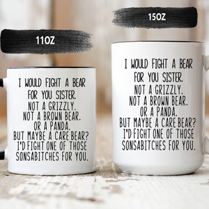 Regalo divertido para hermanas - Regalos para hermanas - Taza para hermanas - Taza de café para hermanas - Idea de regalo para hermanas - Regalo de cumpleaños para hermanas - El mejor regalo para hermanas - La mejor hermana