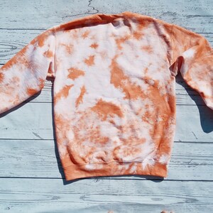 Soft Orange Tie Dye Sweatshirt Orange Sweatshirt Orange Tie Dye ...