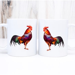 Cute Rooster Coffee Mug - Rooster Mug - Rooster Coffee Cup for Women - Coffee Mug with Rooster - Rooster Coffee Mugs - Farm Life