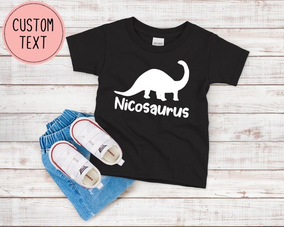 Camisa personalizada de dinosaurio para niños pequeños - Etsy España Camisa personalizada de dinosaurio para niños pequeños - Etsy España