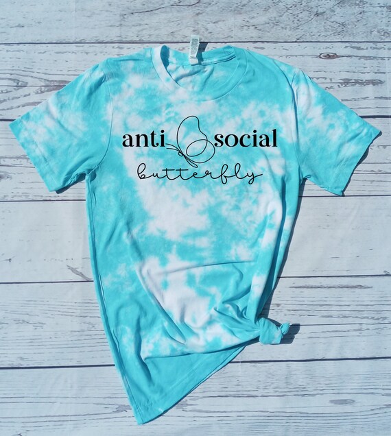 anti social tie dye shirt