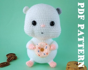 Amigurumi Hamster Crochet Pattern, Cuddle Size Toy (PDF)