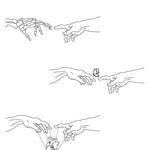 Hands from The Creation of Adam Drawing by Dominique Harness - Pixels