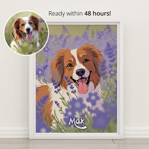 Personalized Cartoon Pet Portrait, Custom Animated Cartoon Pet Portrait, Custom Dog Cartoon Portrait, Cat Portrait, Custom Pet Illustration