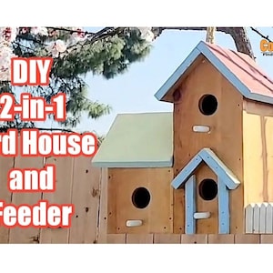 Caseta y comedero para pájaros 2 en 1 DIY / Planos / PDF