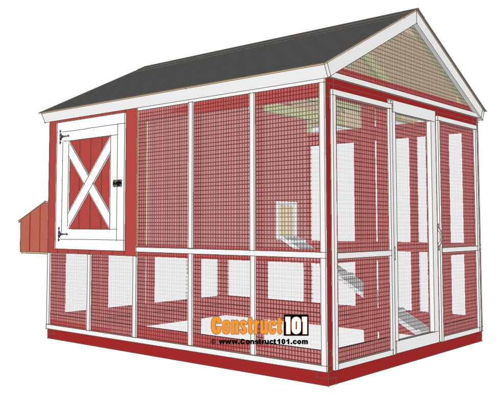 Chicken Coop Plans 8x10 PDF Download Etsy