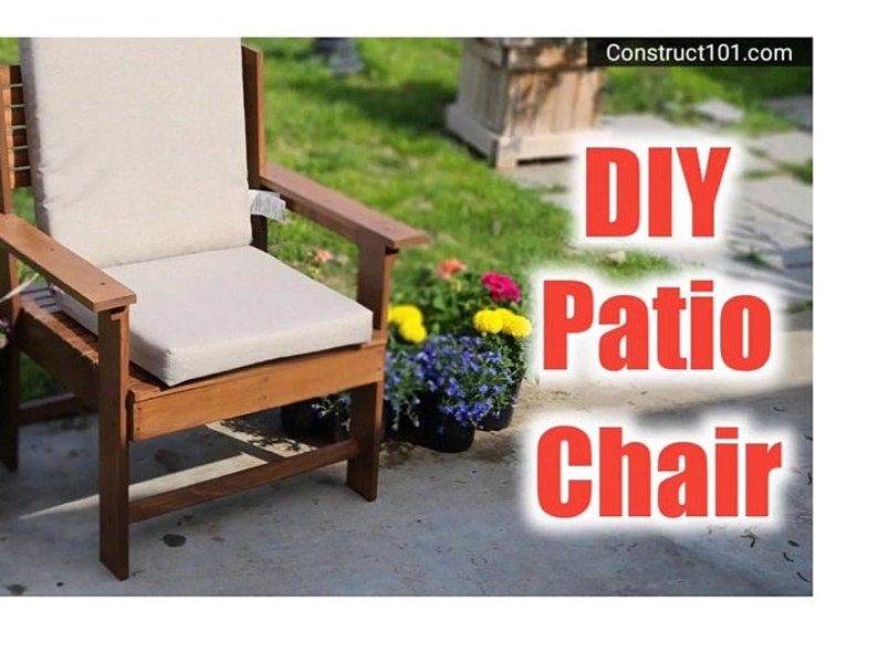 DIY Patio Chair Plans PDF Etsy