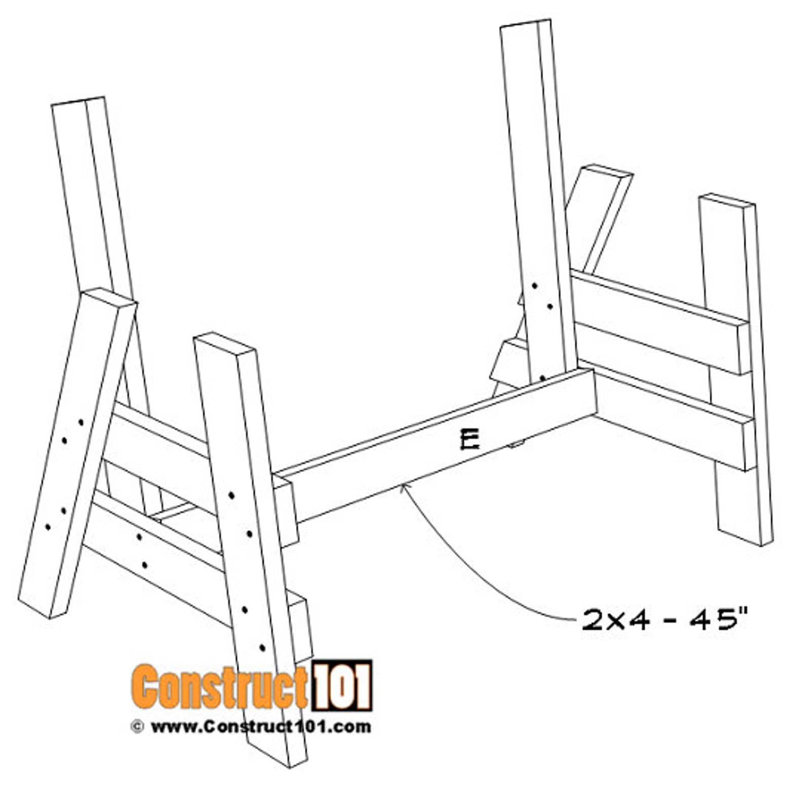 DIY 2x4 Outdoor Bench | Plans | PDF - Etsy