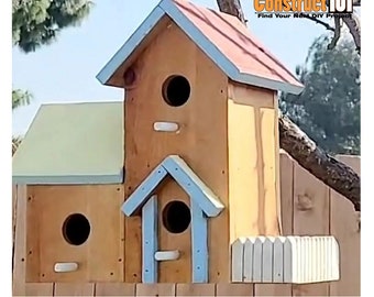 Casa y comedero para pájaros 2 en 1 (hágalo usted mismo) / Planos / PDF