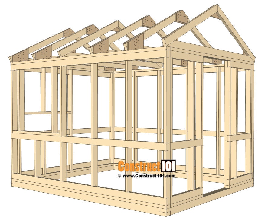Chicken Coop Plans 8x10 PDF Download Etsy