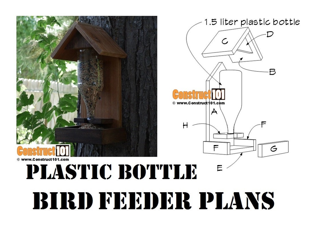 DIY Plastic Bottle Bird Feeder Plans Etsy