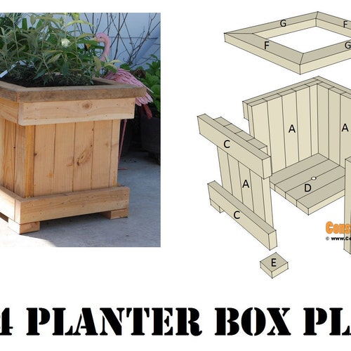 DIY 2x4 Planter Box Plans - Etsy Diy 2X4 Planter Box Plans - Etsy