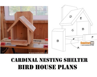 DIY Cardinal Nesting Shelter | Bird House Plans