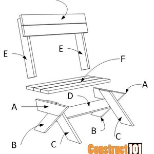 DIY 2x6 Outdoor Bench | Plans - Etsy