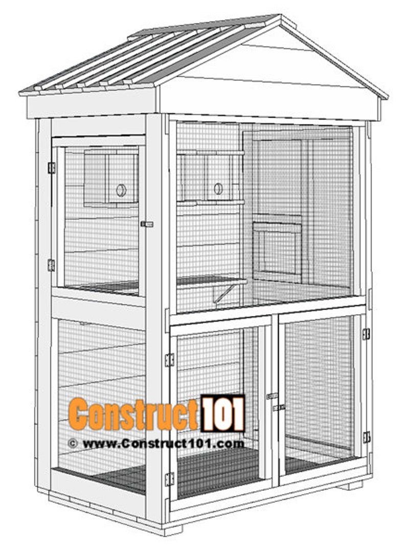 Outdoor Aviary Plans Bird Cage PDF Etsy