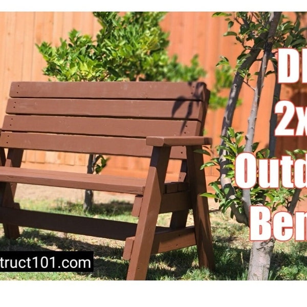 DIY 2x4 Outdoor Bench | Plans | PDF