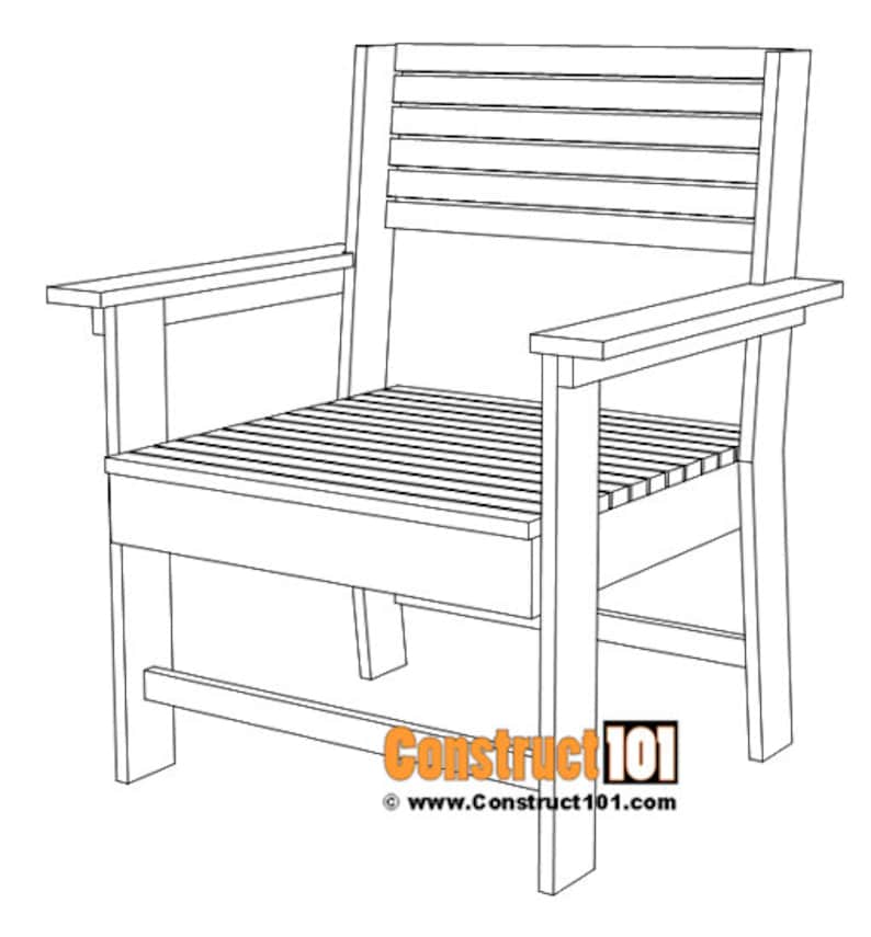 DIY Patio Chair Plans PDF Etsy