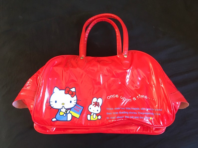 Hello kitty vintage purse bag 1970s red Sanrio purse Etsy