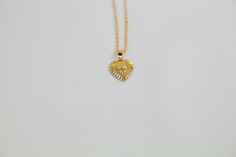 heart necklace gold heart pendant heart jewelry Gold Heart Necklace Mother/'s Day Gifts gold heart necklace heart pendant