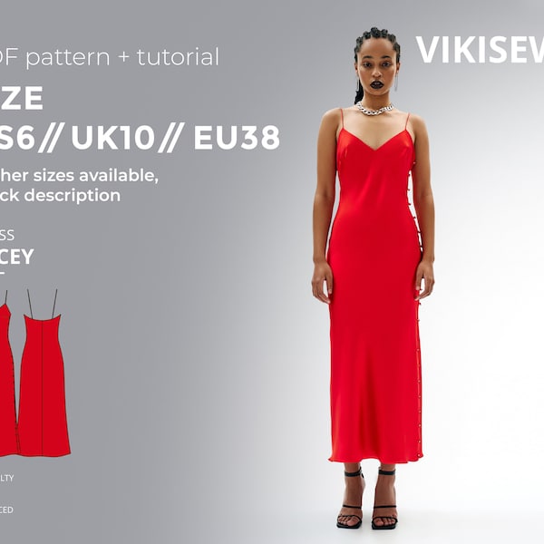 Lacey dress pattern with pdf tutorial size US 6 UK 10 EU 38