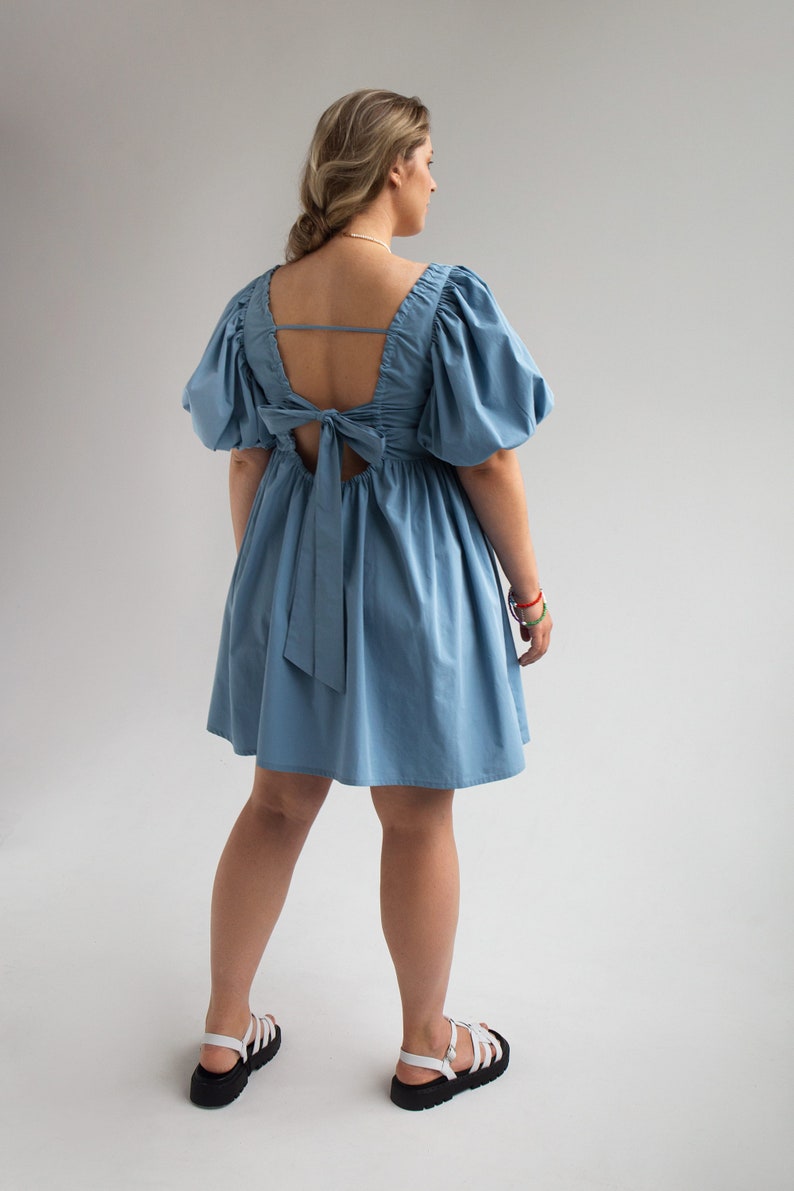 Uni Dress With Puffy Skirt Sewing Pattern With Tutorial Size Etsy