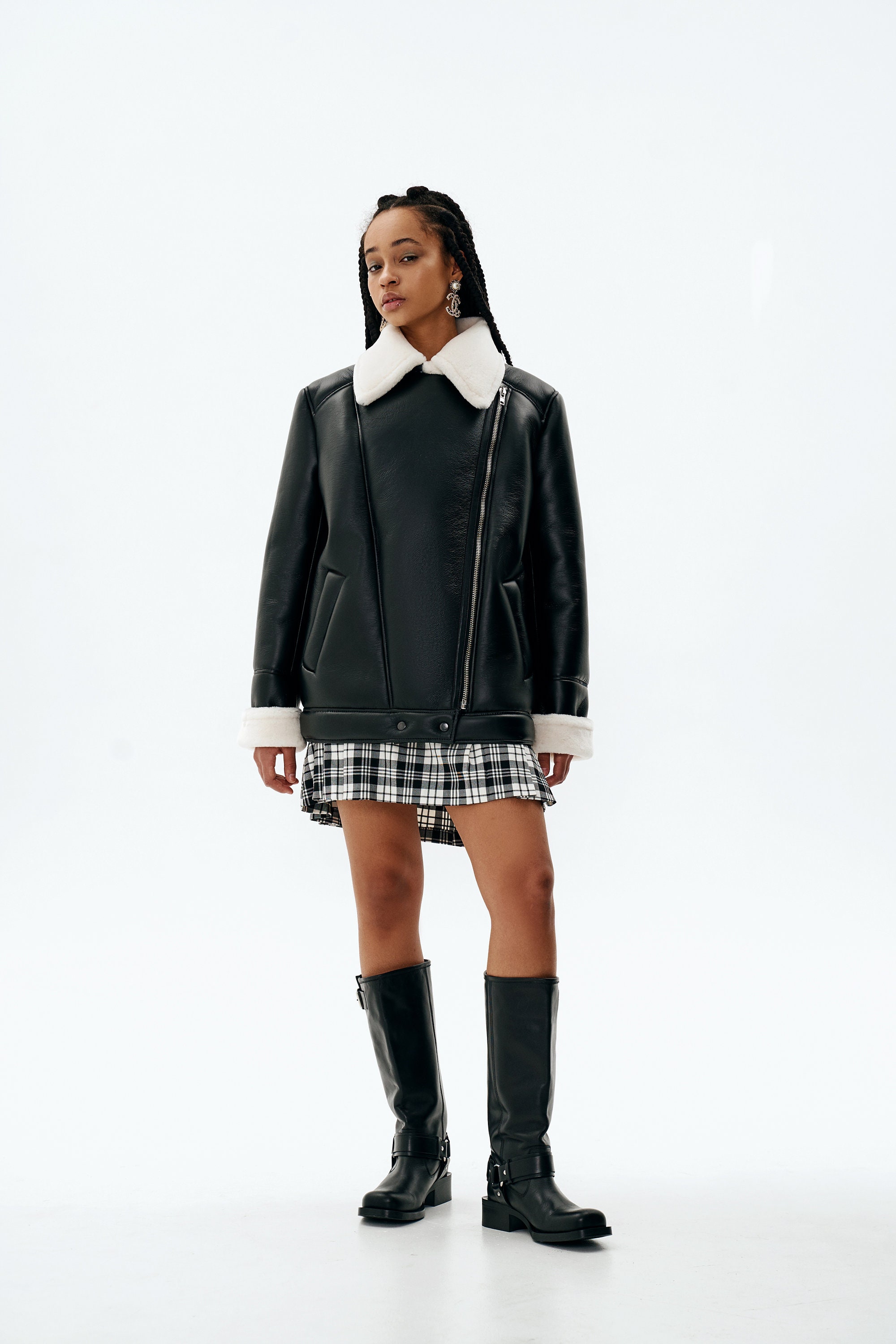 Eiza Leather Shearling Jacket PDF Sewing Pattern 162-168