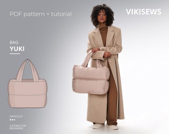 Yuki Bag PDF sewing pattern with tutorial, one size