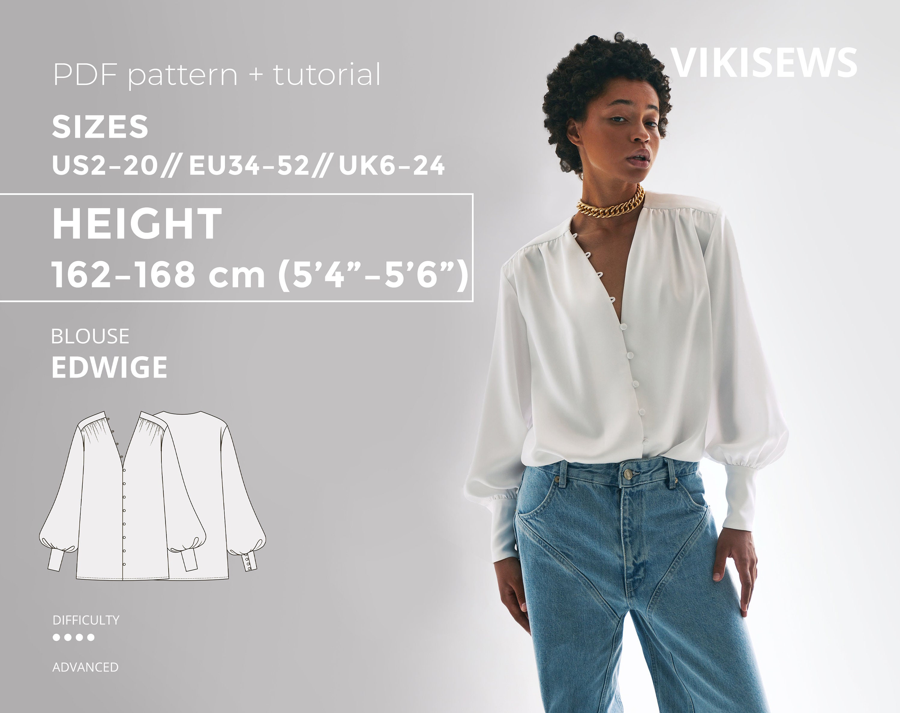 Gajess Odette Blouse 白 36 Odette Blouse | Gajess