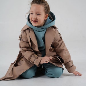 Aspengirls Trench Coat, kids Trench Coat sewing pattern with tutorial height 41 in 104 cm image 4