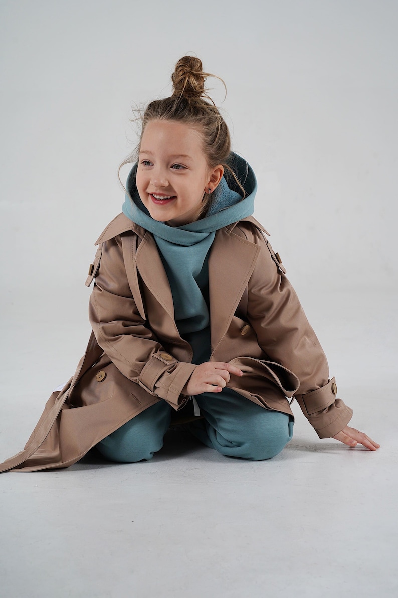 Aspengirls Trench Coat, kids Trench Coat sewing pattern with tutorial height 41 in 104 cm image 4