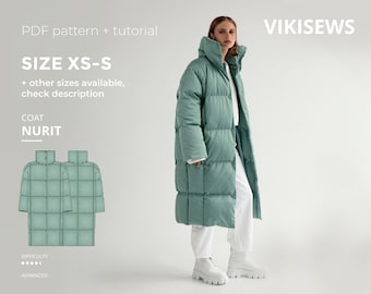pattern puffer jacket
