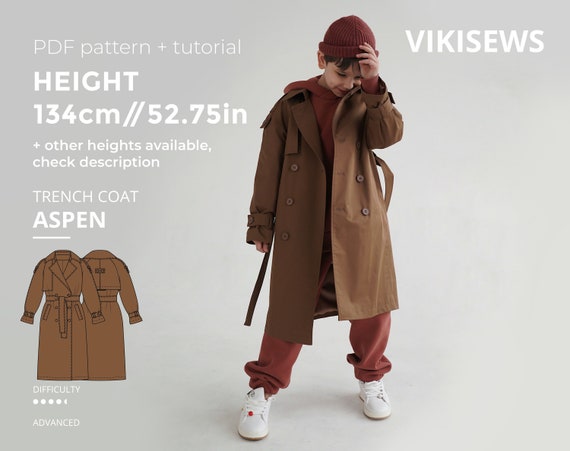 Geurig bericht Terug, terug, terug deel Aspen Trenchcoat jongens kinderen Trenchcoat naaipatroon met - Etsy België