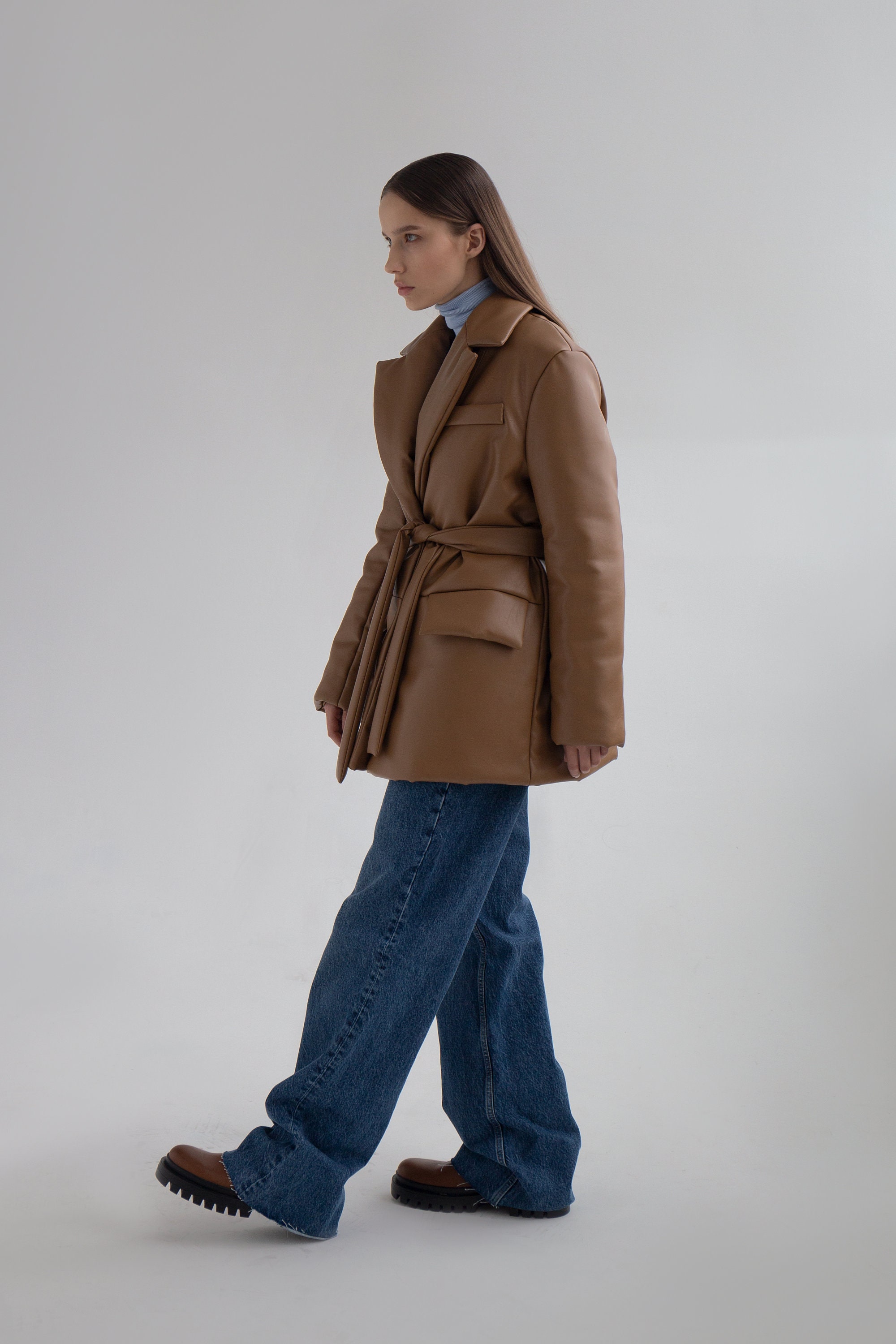 Aurelia Leather Jacket Sewing Pattern With Tutorial Size US 8 Etsy