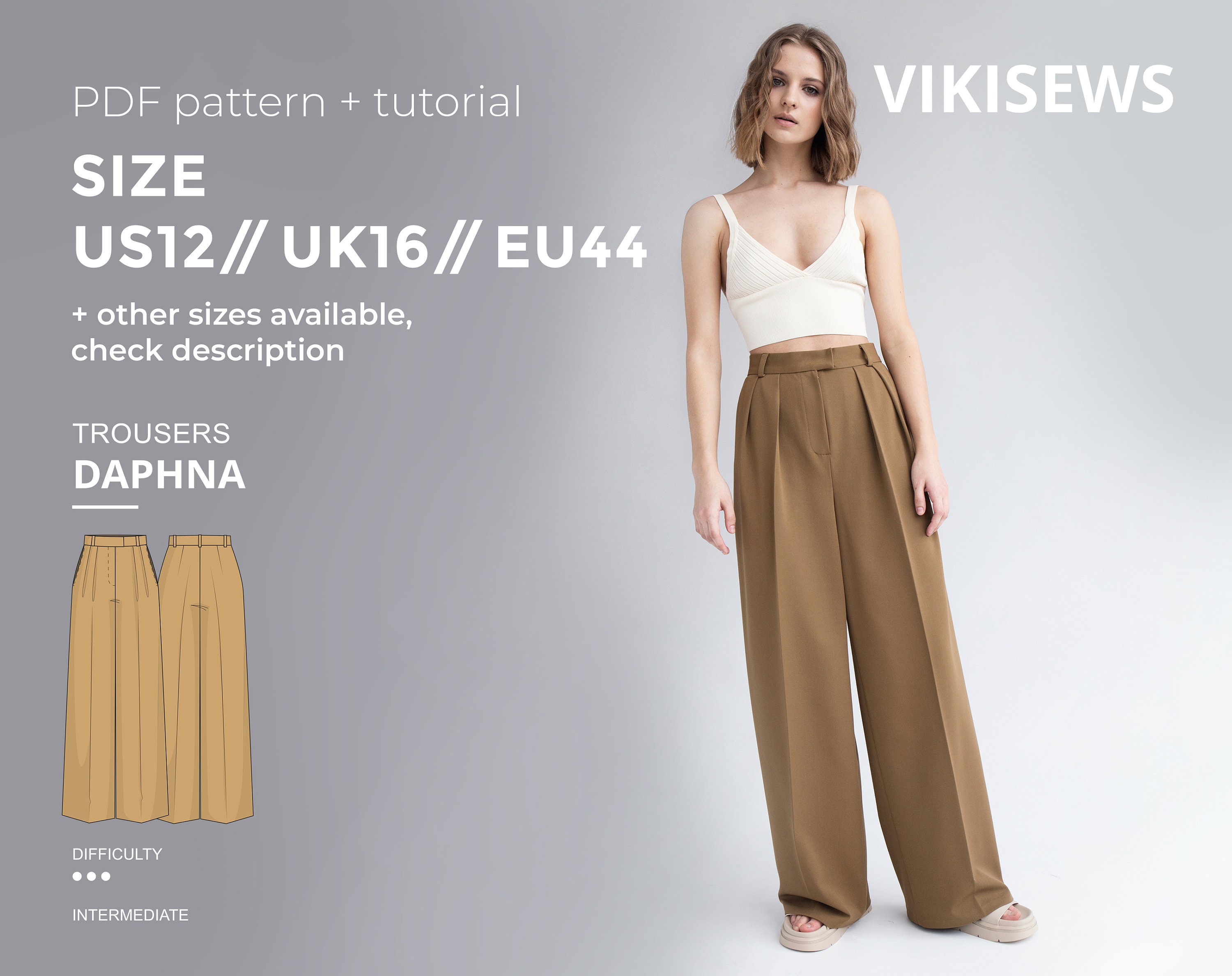 Daphna Trousers Pattern With Pdf 