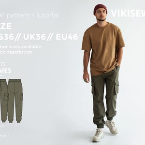 James pants sewing pattern with tutorial size US 36 UK 36 EU 46