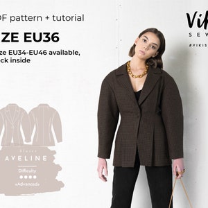 Blazer taille basse avec motif rehaussé de taille et tutoriel taille US 4 UK 8 EU 36