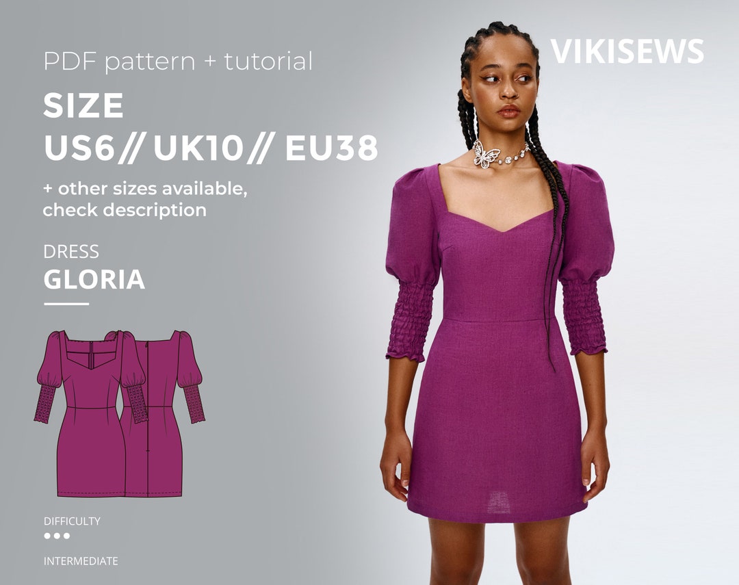 Us 6 top size dress