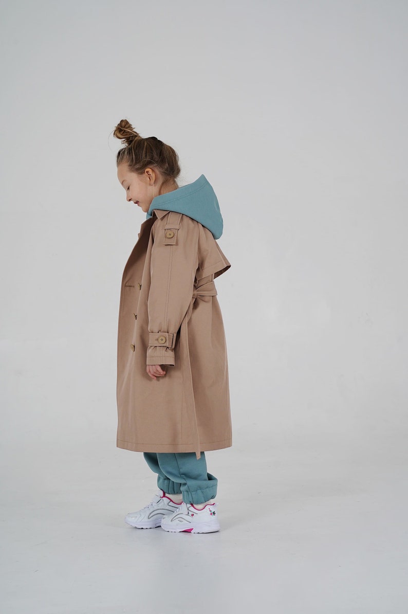 Aspengirls Trench Coat, kids Trench Coat sewing pattern with tutorial height 41 in 104 cm image 5