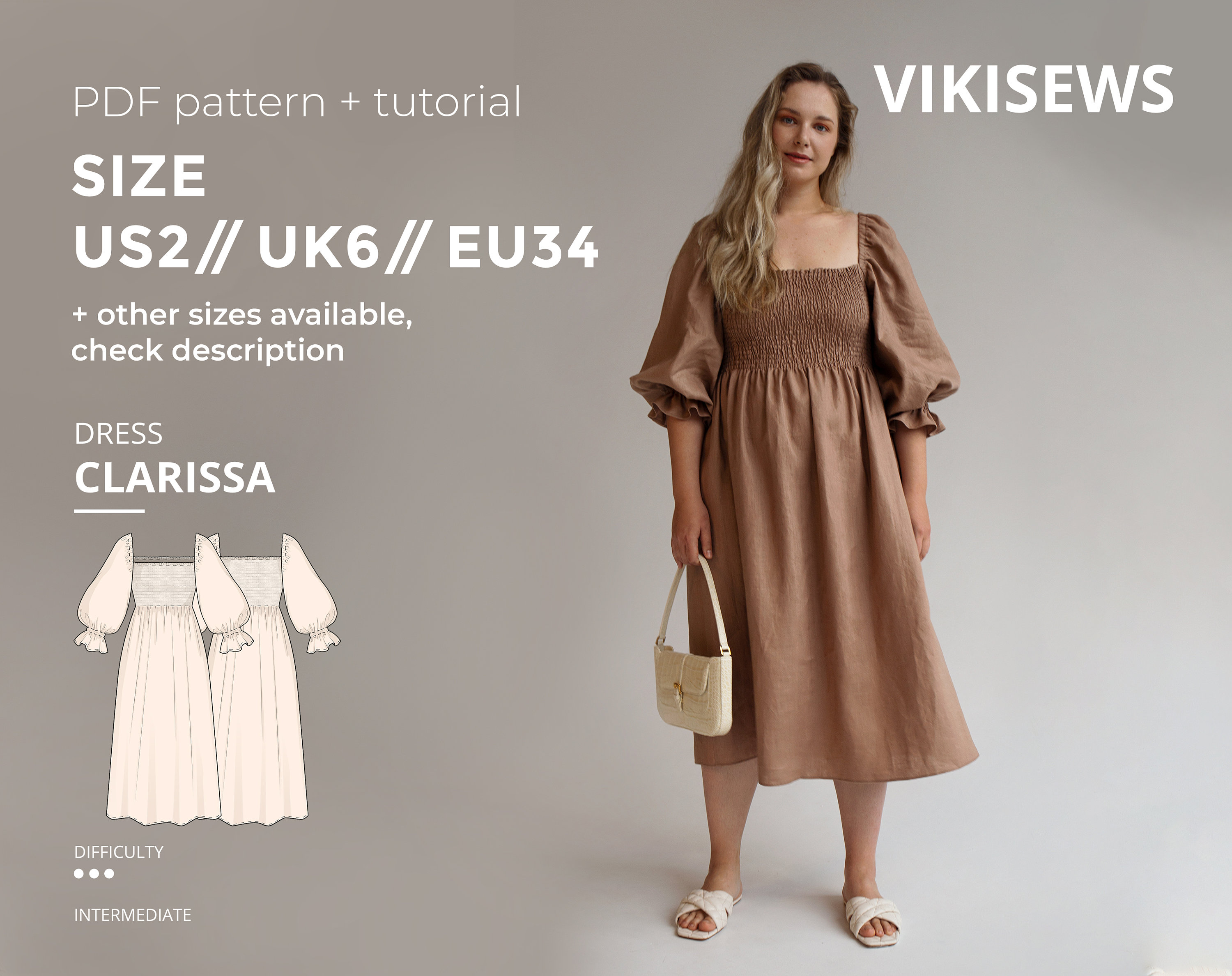 Voluminous Sleeves Sewing Pattern ...