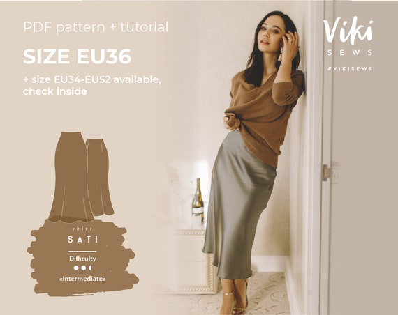 satin skirt sewing pattern