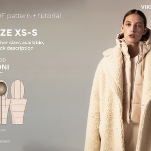 Roni Hood Sewing Pattern With Tutorial Size XS-S - Etsy 