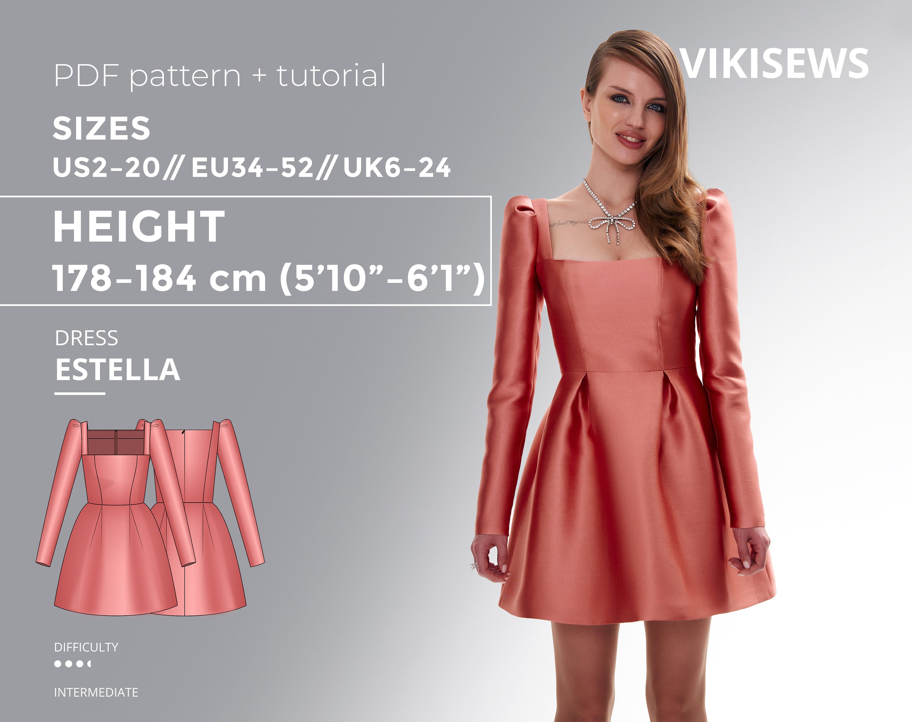 Estella jacquard cheap dress